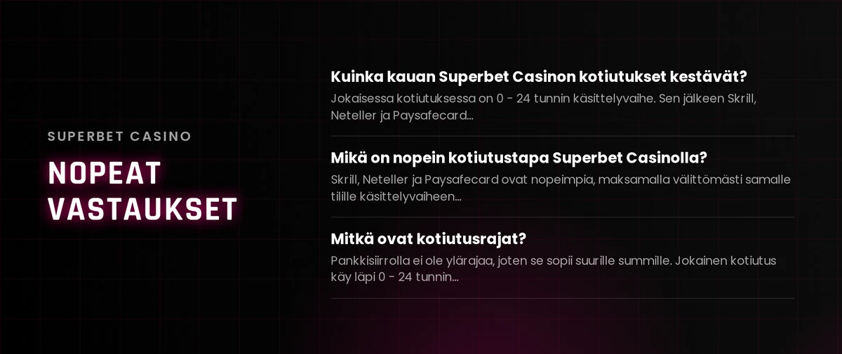 Kotiutuksia koskevat usein kysytyt kysymykset